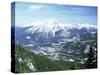 City of Banff from Sulphur Mountain, Alberta, Rockies, Canada-Rob Cousins-Stretched Canvas