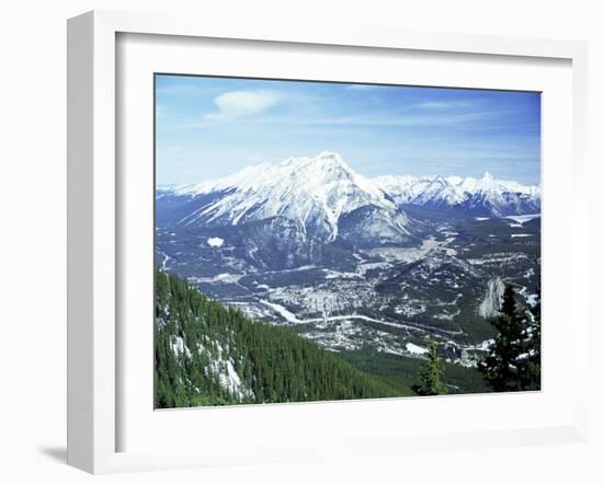 City of Banff from Sulphur Mountain, Alberta, Rockies, Canada-Rob Cousins-Framed Photographic Print