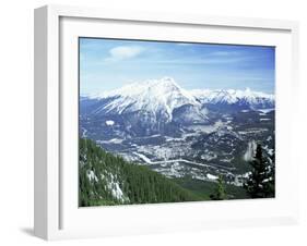 City of Banff from Sulphur Mountain, Alberta, Rockies, Canada-Rob Cousins-Framed Photographic Print