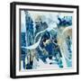 City of Blue-null-Framed Art Print