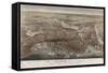 City of Boston-Currier & Ives-Framed Stretched Canvas
