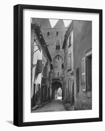 City of Carcassonne, France. Incl. View of Fortress-Castle Built in 12th Century-Eric Schaal-Framed Photographic Print