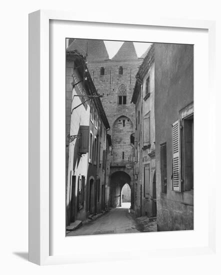 City of Carcassonne, France. Incl. View of Fortress-Castle Built in 12th Century-Eric Schaal-Framed Photographic Print