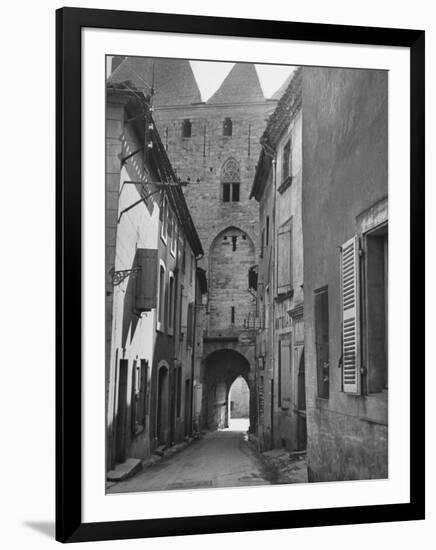 City of Carcassonne, France. Incl. View of Fortress-Castle Built in 12th Century-Eric Schaal-Framed Photographic Print