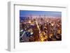 City of Chicago. Aerial View of Chicago Downtown at Twilight from High Above.-Andrey Bayda-Framed Photographic Print