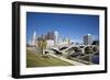 City of Columbus, Ohio with the New Rich Street Bridge in the Foreground.-pdb1-Framed Photographic Print