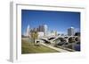 City of Columbus, Ohio with the New Rich Street Bridge in the Foreground.-pdb1-Framed Photographic Print