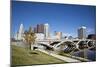 City of Columbus, Ohio with the New Rich Street Bridge in the Foreground.-pdb1-Mounted Photographic Print