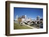 City of Columbus, Ohio with the New Rich Street Bridge in the Foreground.-pdb1-Framed Photographic Print