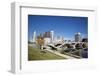 City of Columbus, Ohio with the New Rich Street Bridge in the Foreground.-pdb1-Framed Photographic Print