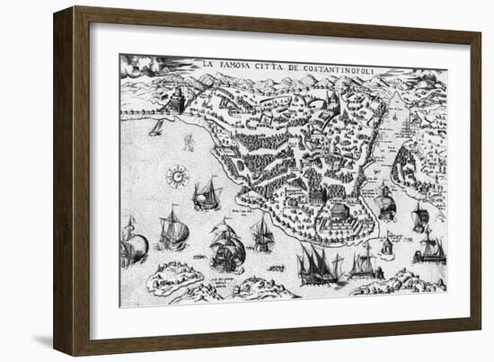 City of Constantinople, 16th Century-null-Framed Giclee Print