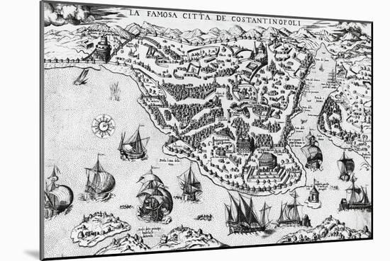 City of Constantinople, 16th Century-null-Mounted Giclee Print