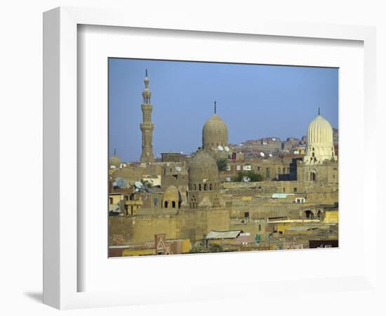 City of Dead, Cairo, Where Ruling Families of Medieval Cairo Built Mausoleums to Entomb their Dead-Julian Love-Framed Photographic Print