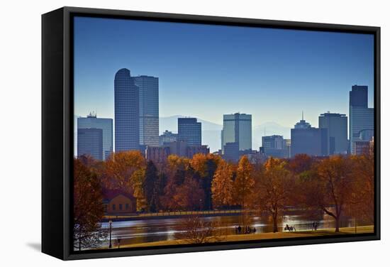 City of Denver Skyline-duallogic-Framed Stretched Canvas