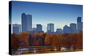 City of Denver Skyline-duallogic-Stretched Canvas