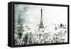 City Of Eiffel-OnRei-Framed Stretched Canvas
