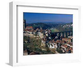 City of Fribourg, Switzerland-Walter Bibikow-Framed Photographic Print