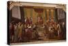 City of Genoa Asks Alfonso of Aragon for Protection-Belisario Corenzio-Stretched Canvas