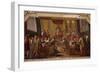City of Genoa Asks Alfonso of Aragon for Protection-Belisario Corenzio-Framed Giclee Print