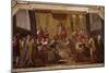 City of Genoa Asks Alfonso of Aragon for Protection-Belisario Corenzio-Mounted Giclee Print