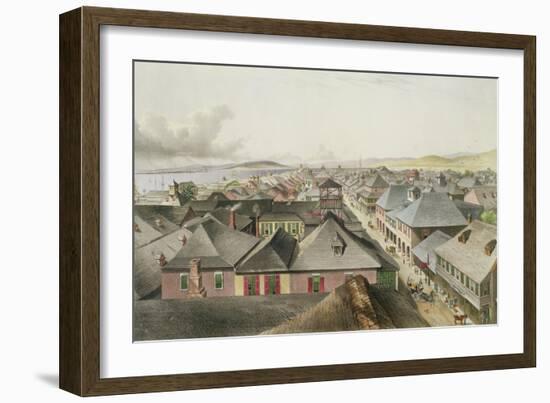 City of Kingston from the Commercial Rooms, Looking Towards the West, Plate 20 from 'West Indian…-Joseph Bartholomew Kidd-Framed Giclee Print