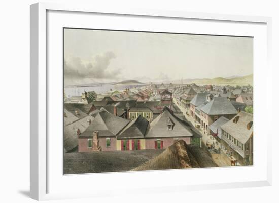 City of Kingston from the Commercial Rooms, Looking Towards the West, Plate 20 from 'West Indian…-Joseph Bartholomew Kidd-Framed Giclee Print