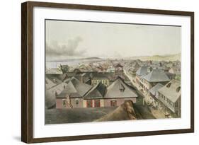 City of Kingston from the Commercial Rooms, Looking Towards the West, Plate 20 from 'West Indian…-Joseph Bartholomew Kidd-Framed Giclee Print