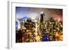 City of Lights - In the Style of Oil Painting-Philippe Hugonnard-Framed Giclee Print