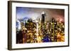 City of Lights - In the Style of Oil Painting-Philippe Hugonnard-Framed Giclee Print
