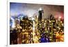 City of Lights - In the Style of Oil Painting-Philippe Hugonnard-Framed Giclee Print