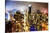 City of Lights - In the Style of Oil Painting-Philippe Hugonnard-Stretched Canvas