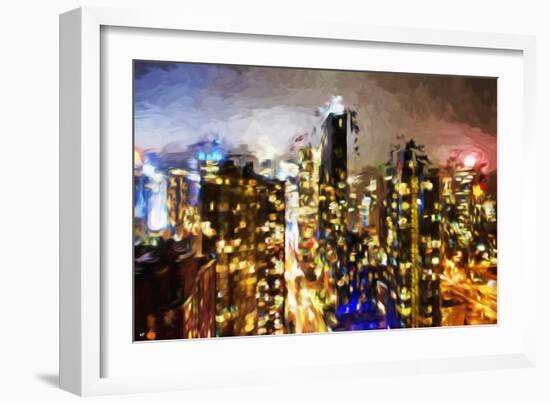 City of Lights - In the Style of Oil Painting-Philippe Hugonnard-Framed Giclee Print