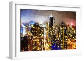 City of Lights - In the Style of Oil Painting-Philippe Hugonnard-Framed Giclee Print