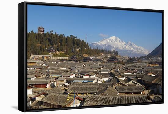 City of Lijiang, UNESCO World Heritage Site, Yunnan, China, Asia-Bruno Morandi-Framed Stretched Canvas