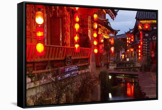 City of Lijiang, UNESCO World Heritage Site, Yunnan, China, Asia-Bruno Morandi-Framed Stretched Canvas