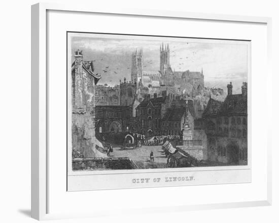 'City of Lincoln', 1845-Thomas Dugdale-Framed Giclee Print