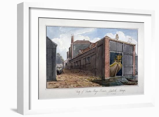 City of London Barge House, Bishop's Walk, Lambeth, London, 1825-G Yates-Framed Giclee Print