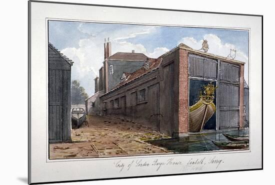 City of London Barge House, Bishop's Walk, Lambeth, London, 1825-G Yates-Mounted Giclee Print