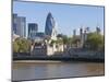 City of London Financial District Buildings and the Tower of London, London, England, UK, Europe-Amanda Hall-Mounted Photographic Print