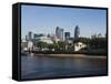 City of London Financial District Seen from the River Thames, London, England, United Kingdom-Amanda Hall-Framed Stretched Canvas