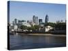 City of London Financial District Seen from the River Thames, London, England, United Kingdom-Amanda Hall-Stretched Canvas