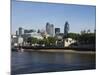 City of London Financial District Seen from the River Thames, London, England, United Kingdom-Amanda Hall-Mounted Photographic Print