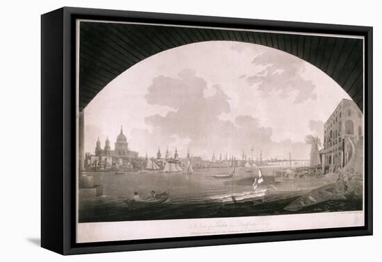 City of London from Blackfriars Bridge, 1795-John William Edy-Framed Stretched Canvas