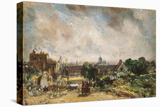 City of London from Sir Richard Steele's Cottage with the Mail Coach on the Road-John Constable-Stretched Canvas