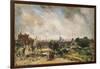 City of London from Sir Richard Steele's Cottage with the Mail Coach on the Road-John Constable-Framed Giclee Print