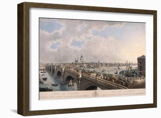 City of London from the South, 1802-Joseph Constantine Stadler-Framed Giclee Print