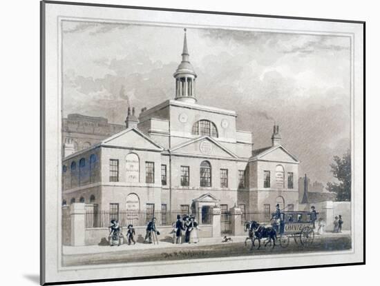City of London Lying-In Hospital, City Road, Finsbury, London, C1827-Thomas Hosmer Shepherd-Mounted Giclee Print