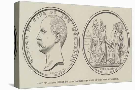 City of London Medal to Commemorate the Visit of the King of Greece-null-Stretched Canvas