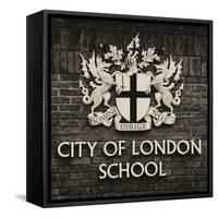 City of London School Sign - London - UK - England - United Kingdom - Europe-Philippe Hugonnard-Framed Stretched Canvas