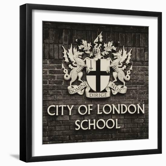 City of London School Sign - London - UK - England - United Kingdom - Europe-Philippe Hugonnard-Framed Photographic Print